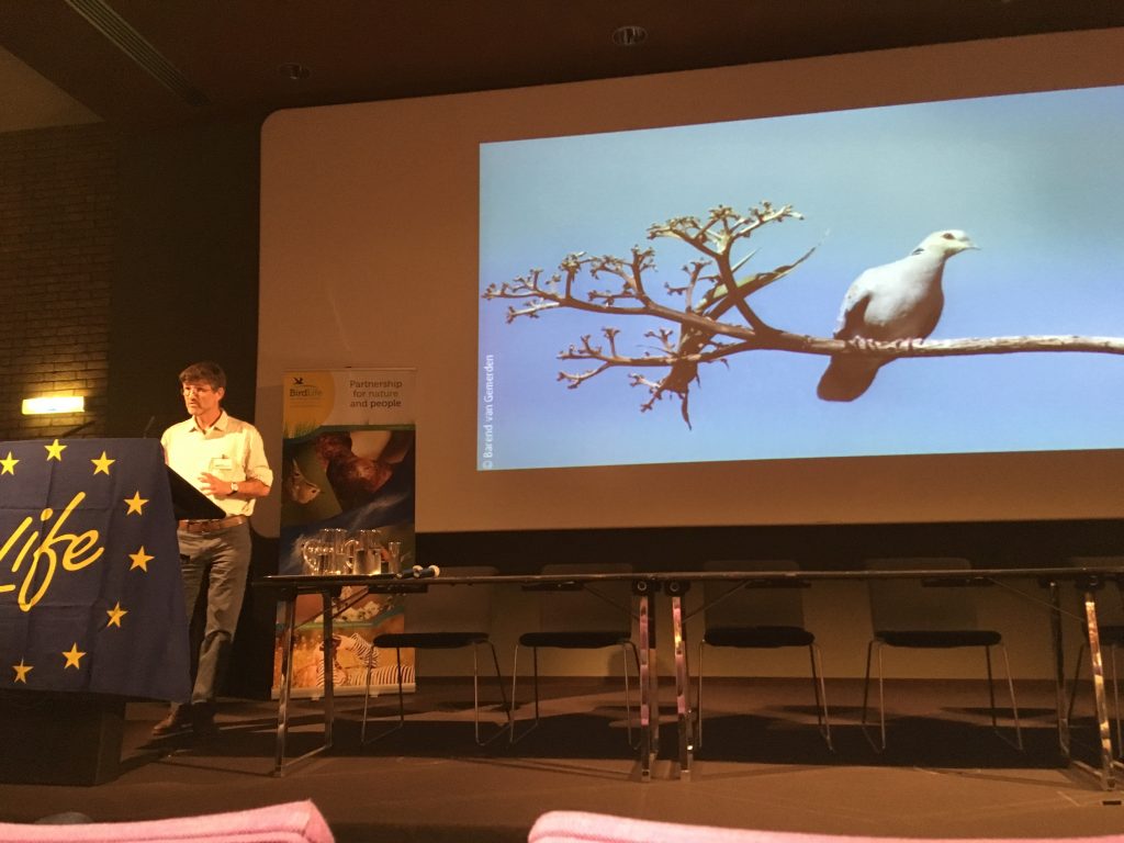 Ian Fisher from the RSPB presents the Turtle Dove Action Plan